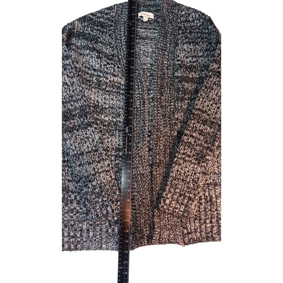 JJ Basics Marled Knit Cardigan Open Front Chunky Sweater Women’s S | Cozycore - Picture 3 of 8